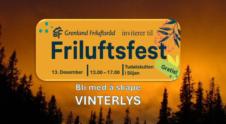 Friluftsfest ved Tudalskulten i Siljan lørdag 13. desember